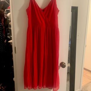 Red midi lulus midi dress